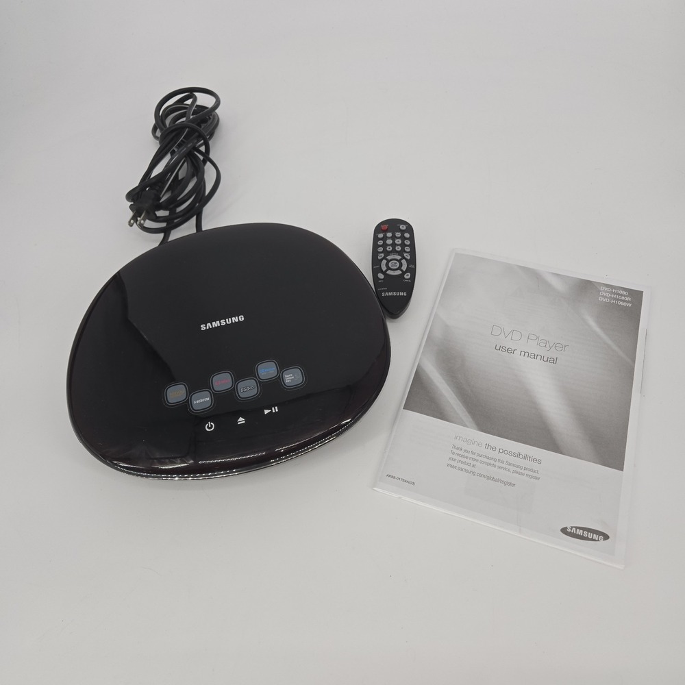 Samsung DVD-H1080R DVD Player HDMI USB With Remote Manual Tested Powers Opens